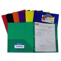 C-Line Products C-Line Products Inc CLI33960 Two Pocket Poly Portfolios 36/Box Assorted With Prongs CLI33960